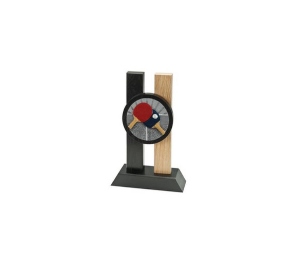Holz Pokal Tischtennis FG015 - Braun / 19 cm