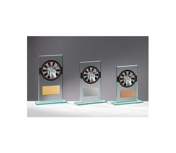 Glas Pokal Dart FG011 - 15 cm / Transparent Schwarz