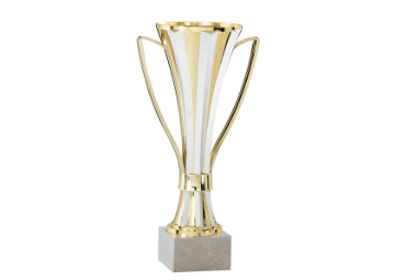 Pokal Serie 1331 - 33 cm / Gold Weiß
