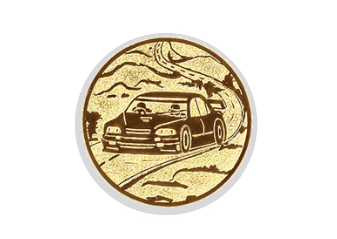 Glas Pokal 8808 Blau Schild & Emblem - Transparent Blau / 20.5 cm