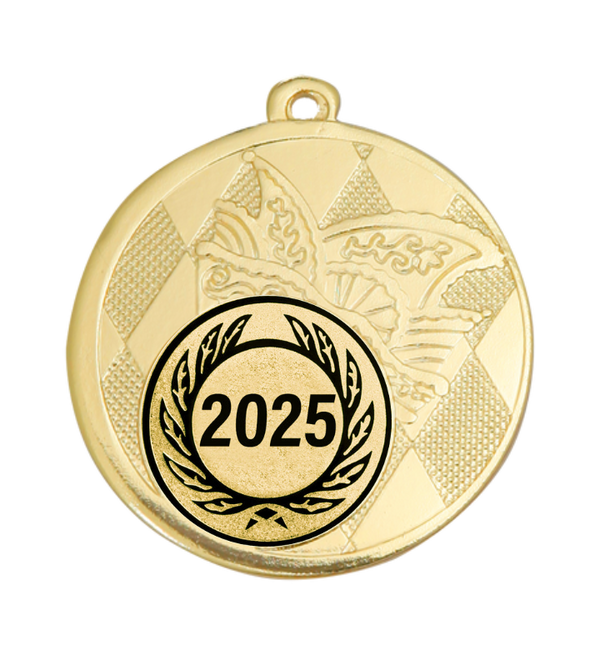 Karnevals Medaille D121 - 50 mm / Gold