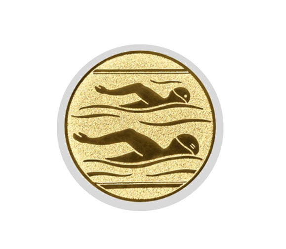 Glastrophäe 136-4 Schild & Emblem - 15 cm / Blau