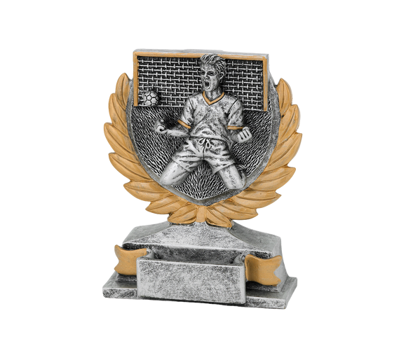 Fussball Trophäe FG 149 - 12 cm / Silber Gold