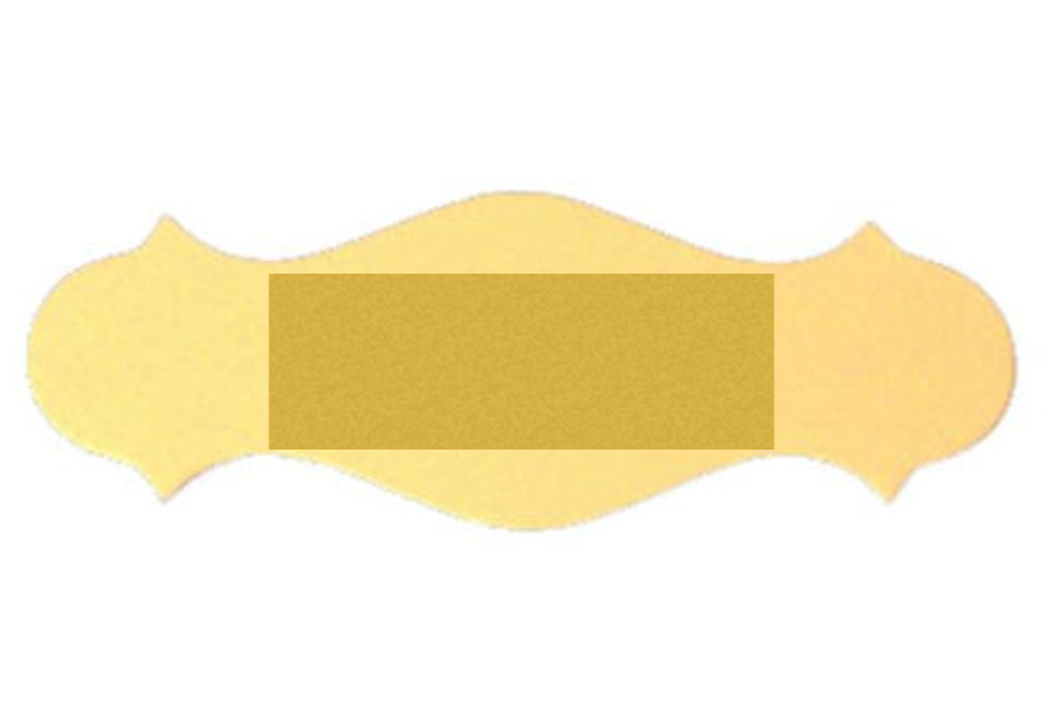 Kunststoff matt Gold selbstklebend - Gold / 125 x 45 x 0.8 mm