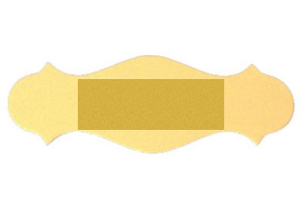 Kunststoff matt Gold selbstklebend - Gold / 125 x 45 x 0.8 mm