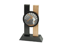 Holz Pokal Turnen Frauen FG050 - Braun / 19 cm