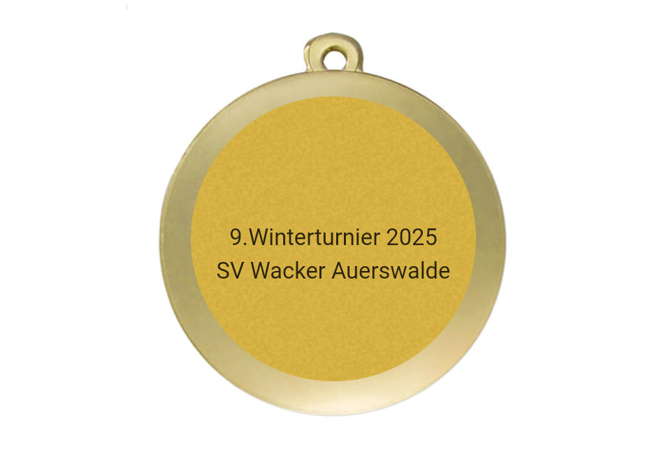 Medaille Fußball D101 / 59x39 mm - Gold / 59x39 mm