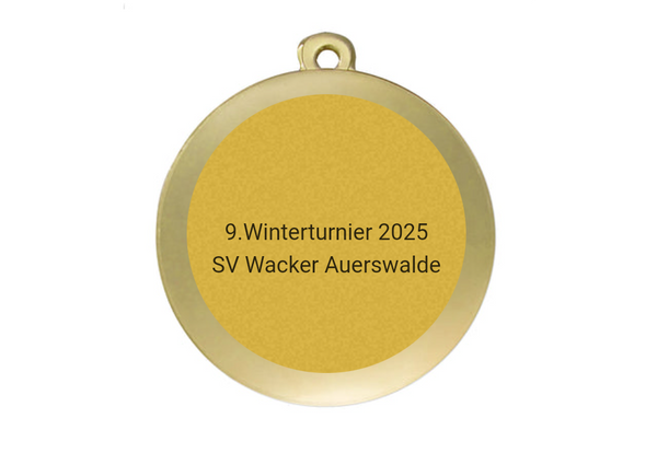 Medaille Fußball D101 / 59x39 mm - Gold / 59x39 mm