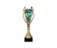 Fußball Pokal 7243/SOC2 - 30 cm / Gold Bunt