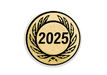 Glas Pokal 137-1 Schild & Emblem - Gold / 19 cm