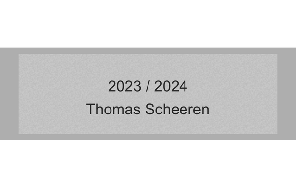 Gravurschild Silber selbstklebend - Silber / 80 x 25 mm