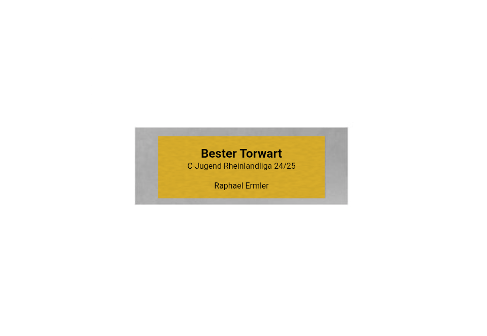 Fußball Torwart Pokal 39739 - 13 x 17.5 cm / Silber Gold