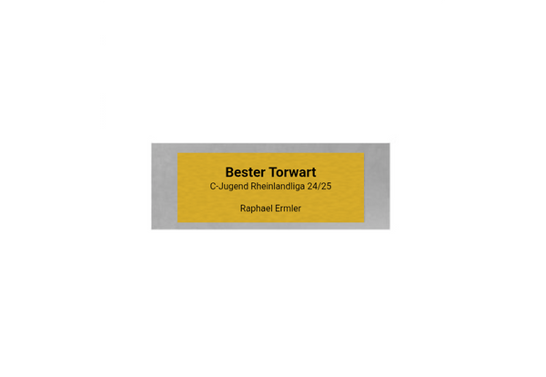 Fußball Torwart Pokal 39739 - 13 x 17.5 cm / Silber Gold