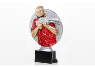 Gewehrschießen Resinfigur - 16 cm / Bunt