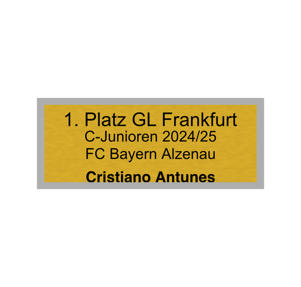 Fußball Pokal 0951 - 24 cm / Gold/Blau