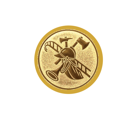 Aluminium-Emblem - 25 mm / Gold/Alu