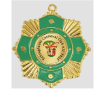 Medaille 9289 Ø 65mm - gold grün / 65 mm