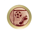 Fußball Trophäe 39705 - Gold Schwarz / 15 cm