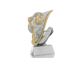 Fussball Figur 14907 - 11 cm / Silber Gold