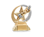 Pokal Fußball 31316 - 13 cm / Gold Silber