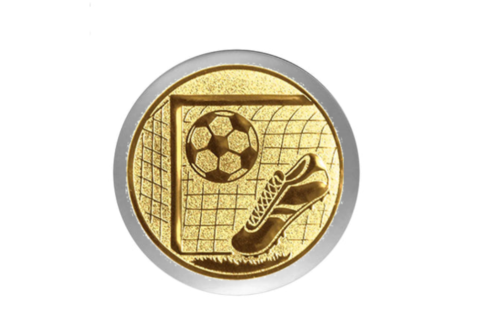 Fußball Pokal  3947x - Silber Gold / 15 cm