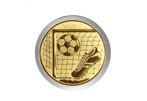 Fußball Pokal  3947x - Silber Gold / 15 cm