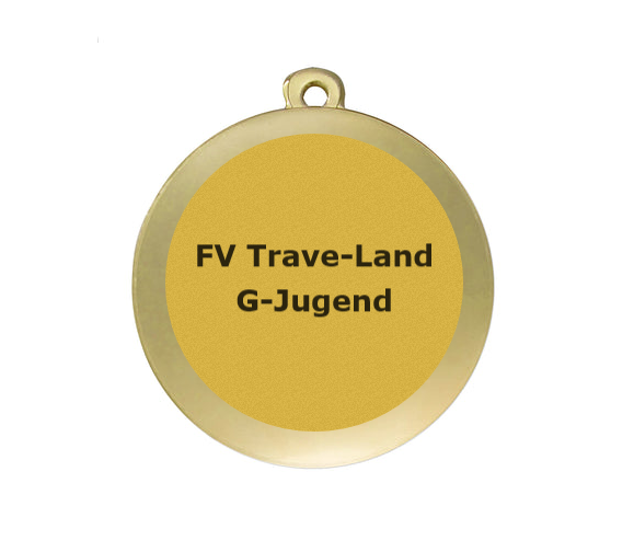 Medaille Fußball D112A Ø 50mm - Gold / 50 mm