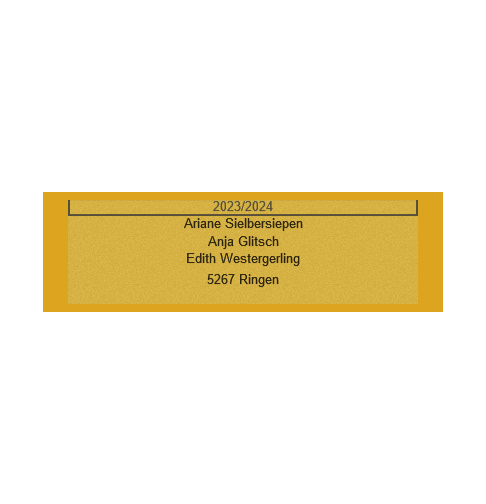 Gravurschild Gold selbstklebend - Gold / 50 x 15 mm