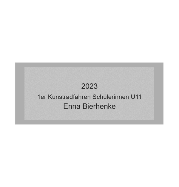 Gravurschild Silber selbstklebend - Silber / 60 x 25 mm