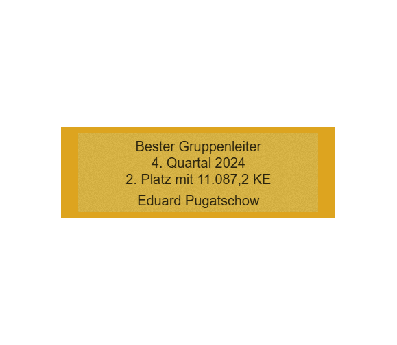 Gravurschild Gold selbstklebend - Gold / 60 x 20 mm