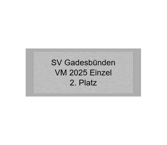 Gravurschild Silber selbstklebend - Silber / 60 x 25 mm