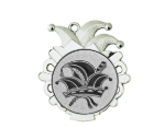 Karnevals Medaille D54-S - Silber / 50x56x2mm