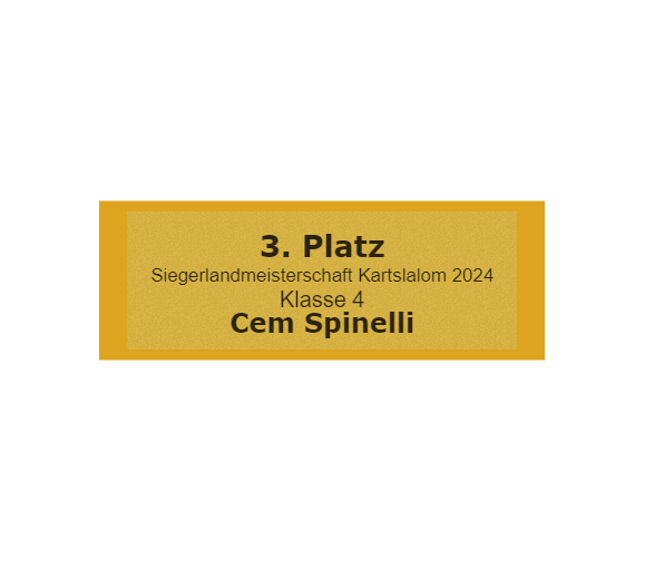 Gravurschild Gold selbstklebend - Gold / 70 x 25 mm