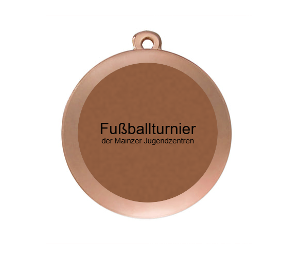 Medaille Fußball D112A Ø 50mm - Bronze / 50 mm