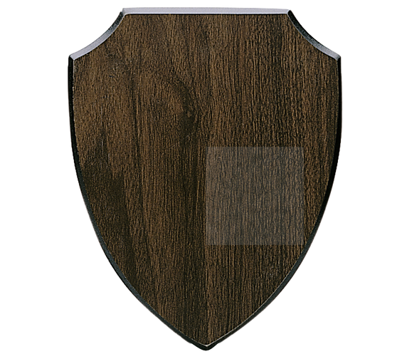 Holztafel Wappen H7 - Farbdruck - Braun / 200x255 mm