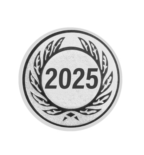 Glas Pokal 8805 blau Schild & Emblem - Silber Blau / 20 cm