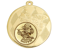 Karnevals Medaille D121 - 50 mm / Gold