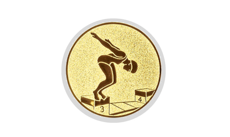 Glas Pokal 8805 blau Schild & Emblem - Silber Blau / 16 cm