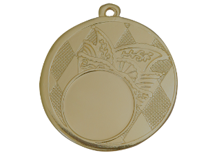 Karnevals Medaille D121 - 50 mm / Gold
