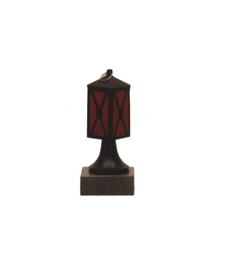 Trophäe Laterne - Schwarz / Rot / 16 cm
