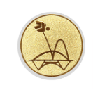 Glas Pokal 137-1 Schild & Emblem - Gold / 19 cm