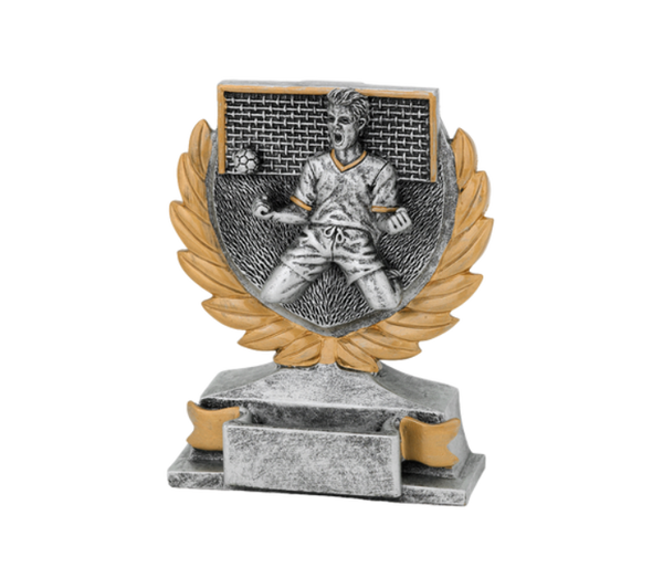 Fussball Trophäe FG 149 - 12 cm / Silber Gold