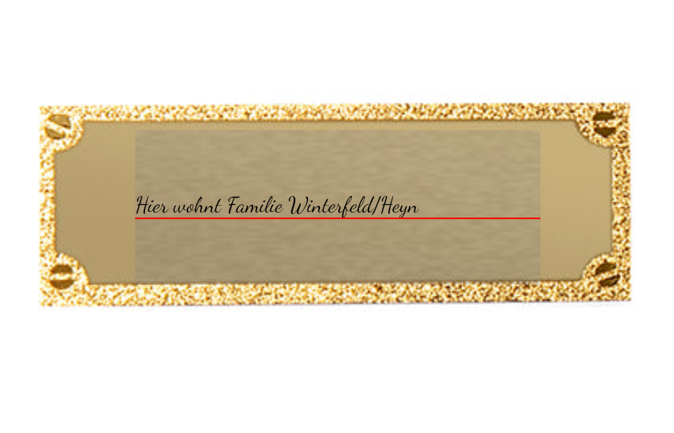 Gravurschild edel in Gold - Gold / 73 x 28 mm