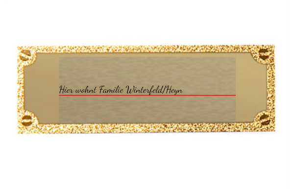 Gravurschild edel in Gold - Gold / 73 x 28 mm