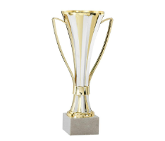 Pokal Serie 1331 - 33 cm / Gold Weiß