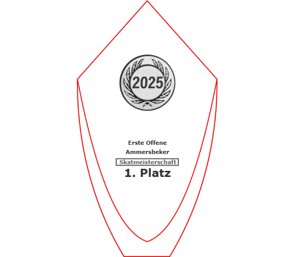 Glas Pokal GL.047-L - Blau/Transparent / 20.5 cm / Laser-Gravur