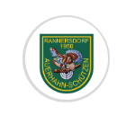 Glas Ständer W19x Schild & Emblem - 17.5 cm / Auswahl Blau