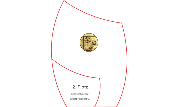 Glas Pokal Blau 8808-L - Transparent Blau / 18.5 cm / Laser-Gravur