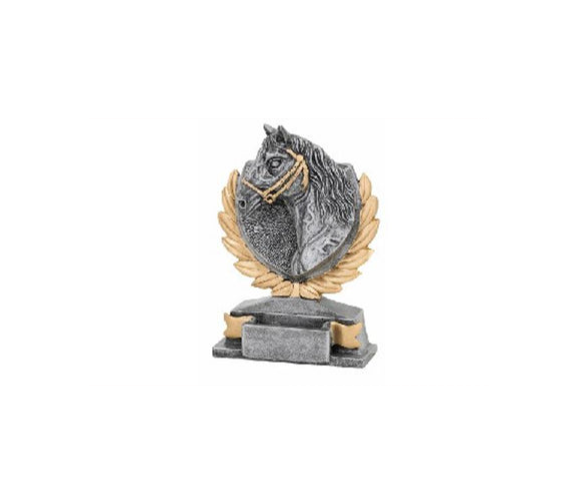 Trophäe Pferdekopf FG181 - Silber Gold / 13 cm