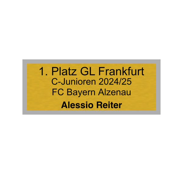 Fußball Pokal 0951 - 24 cm / Gold/Blau